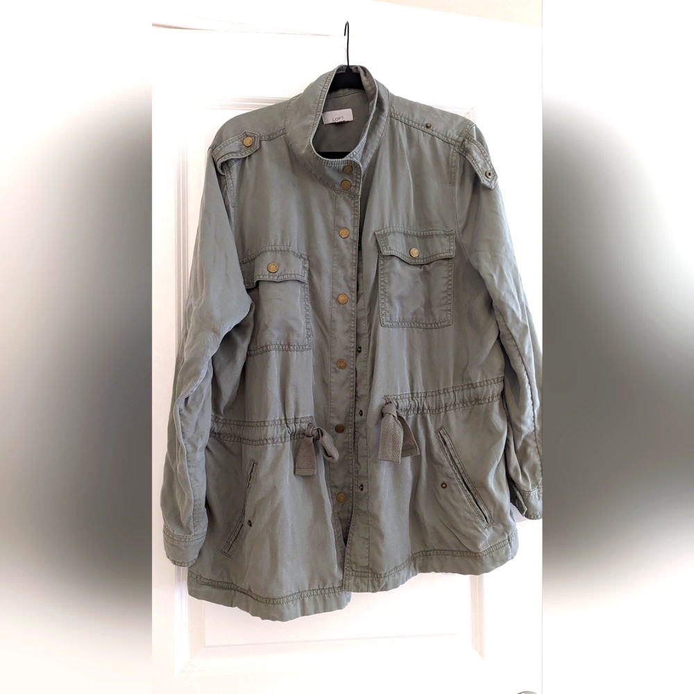 LOFT Utility Jacket in Olive Green sz XL